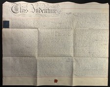 1829 Indentured Deed, Bunny Pingle & Piece of Nook, Spondon, Derby; Flint & Parr