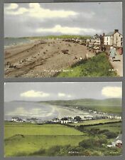 Vintage postcards x 2 BORTH, north of Aberystwyth, Ceredigion, Wales. 1960, 1965