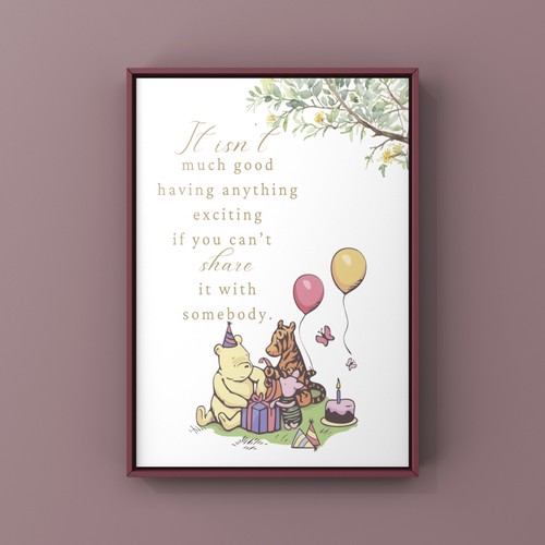 Winnie the pooh art - art, print