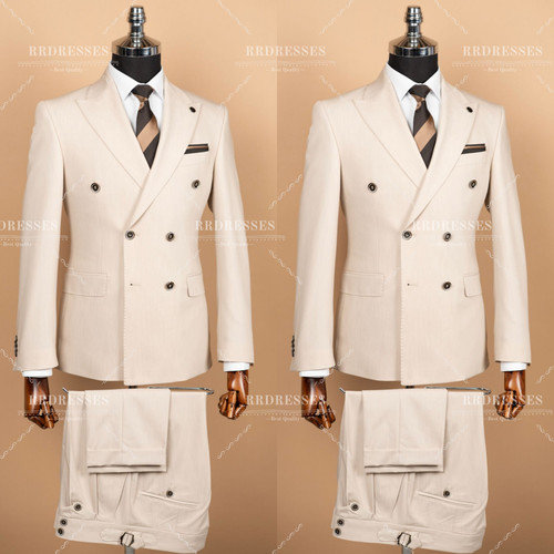 Beige men suit - beige, men's