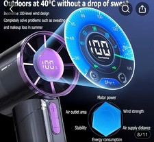 Usb Rechargeable Mini Hand-Held Fan Portable Folding Desk Fan Cooler Cooling UK