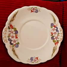 Vintage Bone China Cake Plate Signed "Freda 1950"  25 x 24 cms