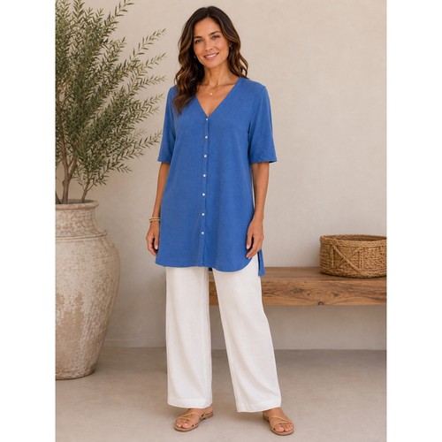 Jill blue linen cotton - j.,