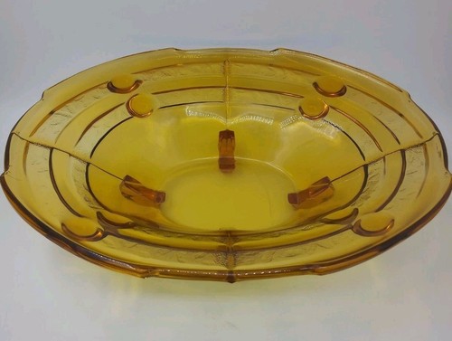 Stolzle art deco amber glass - art,