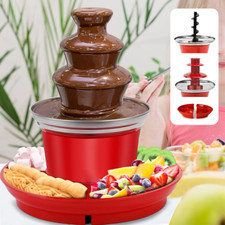Electric Chocolate Fountain 3 Tier Fondue Dip Machine & Food Tray Giles & Posner