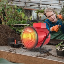 9KW Electric Fan Heater Tilting Space Air Warmer Industrial Workshop Garage Heat