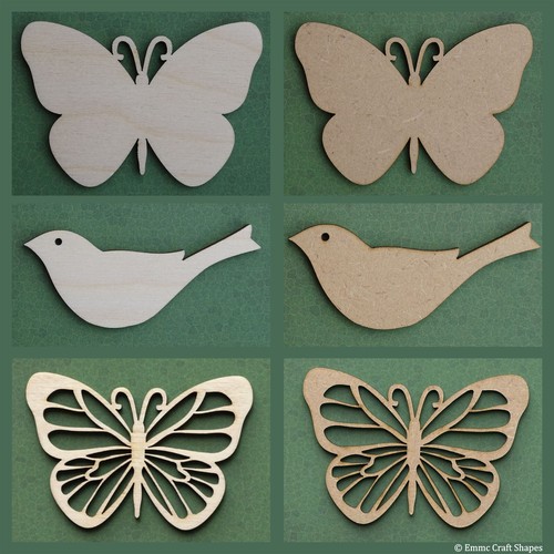 Wooden bird and - , butterfly