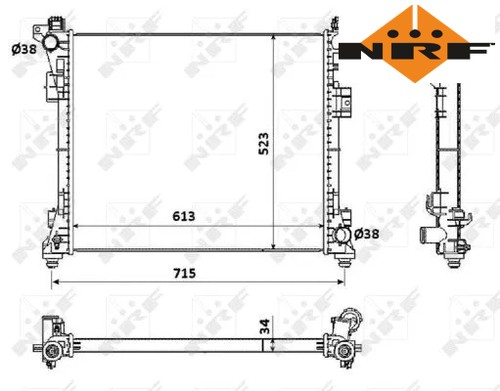 Coolant radiator 53900 nrf - coolant,
