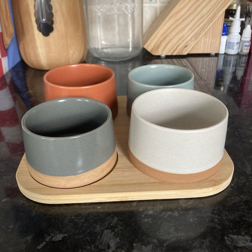 Ceramic serving set round - ceramic, 4