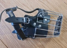 New Strong  Metal Wire Basket Dog Muzzle for Doberman Malinois and Other Dogs. F