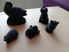 Vintage Classique Coal  Figures Made From Coal in Wales