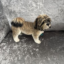 Real Life Standing Shih Tzu Dog Figurine In Tough Durable Resin Material 40x30