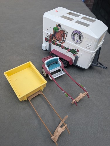 Schleich horse trailer and - and, two