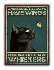 Funny Black Cat " Angels "