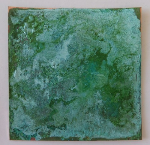 Green white patina - white,