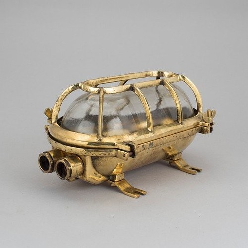 Authentic vintage oval - vintage, brass