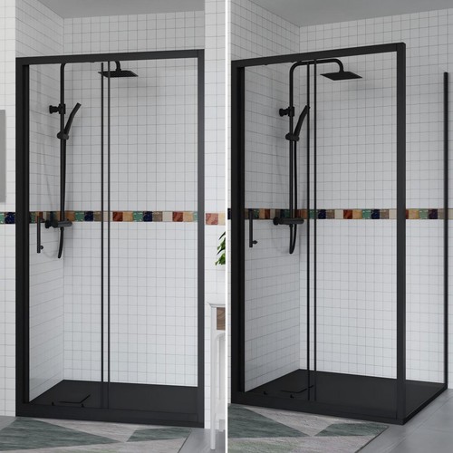 Black sliding shower - sliding,