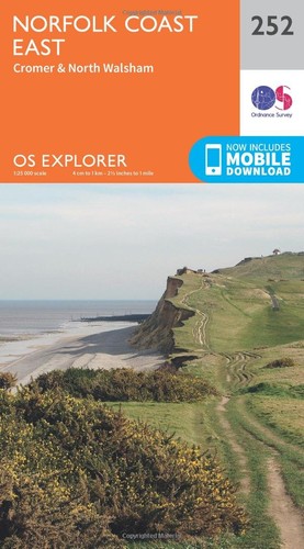 Norfolk coast east map - coast, |