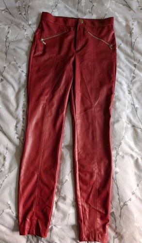 Zara red faux leather - faux,