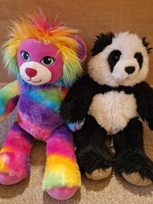 Build a bear bundle of soft toys excellent condition rainbow lion panda