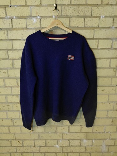 Napapijri mens navy blue wool - mens,