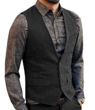 Mens Tweed Waistcoat Wool
