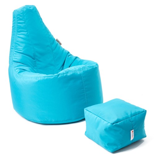 Large bean bag chair - large, footstool