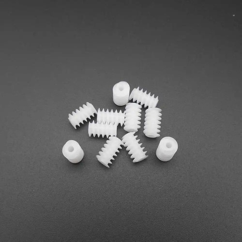 6x6 10mm plastic worm gear - plastic,