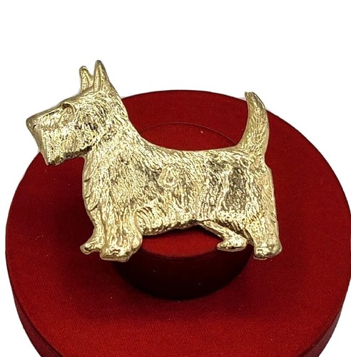 Vtg pin brooch dog - brooch,