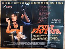 Original 1994 UK folded Quad poster 'Pulp Fiction' dbl sided v good condition 