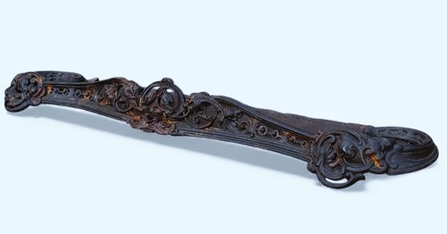 Victorian cast iron fender - iron,