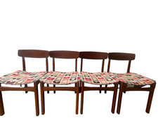 4 x teak dining chairs retro