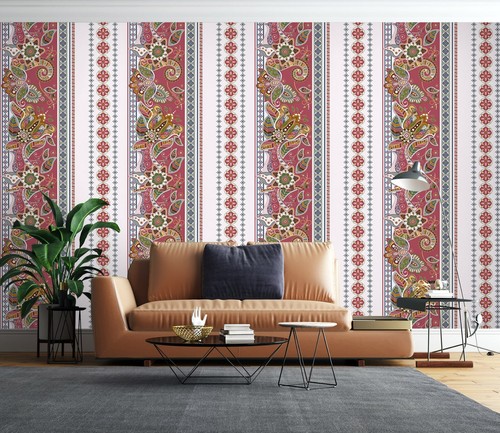 Red striped flowers - 3d,