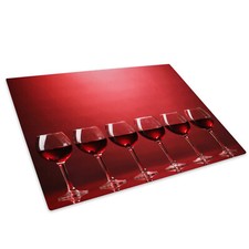 Red Wine Cool Funky Glass Chopping Board Kitchen Worktop Saver