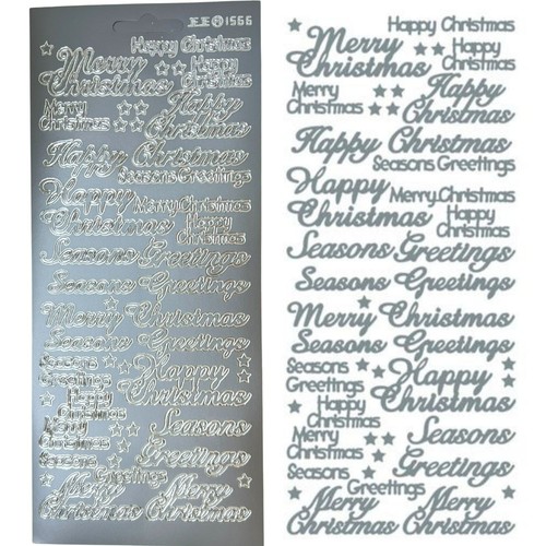 Silver christmas peel off - silver,