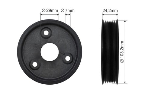 Power steering pump - pulley, for