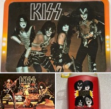 VINTAGE KISS LUNCHBOX 1977 KING SEELEY GENE, PAUL ACE, PETER +THERMOS *NEAR MINT