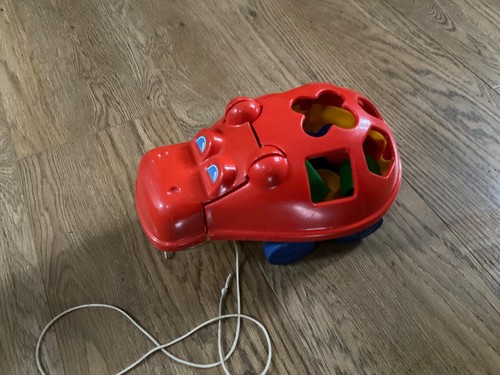 Vintage pull along hippo shape - pull,