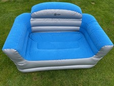 Hi Gear Inflatable Sofa Blue Silver Flock Finish
