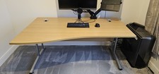 Office Desk Curved ( super sturdy) 1600x 800mm min/ 1000mm max
