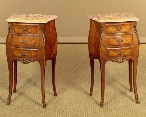 Pair louis style marble - xv,