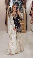 White Gharara Palazzo Salwar