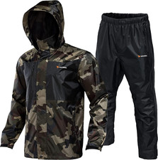 Rodeel Waterproof Men Fishing Rain Suit Set Camouflage