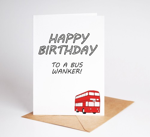 Funny rude birthday card - rude,