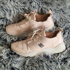 Girls Shoes Juicy Couture Shiny Pink Black Designer Trainers UK 4 (37) Junior