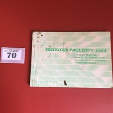 HONDA MELODY MINI NT50 MOTORCYCLE Owners Manual