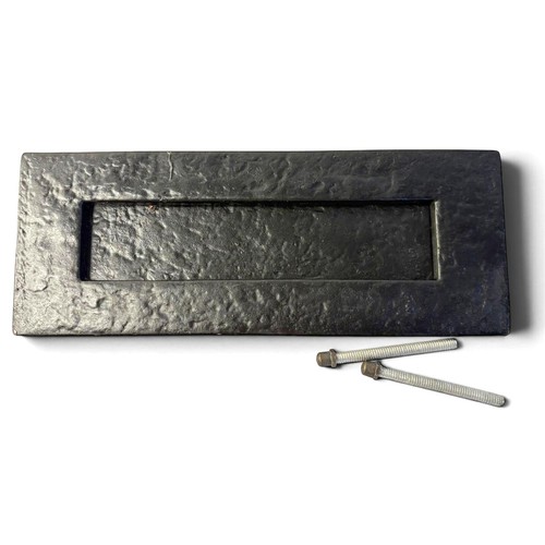 Cast iron letter box plate - cast,