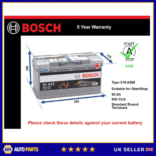 Agm car battery fits - car,
