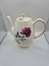 Alfred Meakin Purple Rose Coffee Pot Vintage Wedding Party Cafe 1945