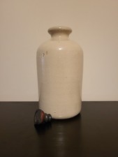 1800s Vintage Victorian Antique Stoneware Drink Bottle Keg Barrel Jug Tavern Bar